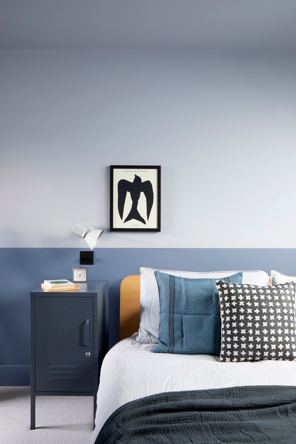 Between the Commons, SW11 | Teenage boy's loft bedroom (blue) | Interior Designers